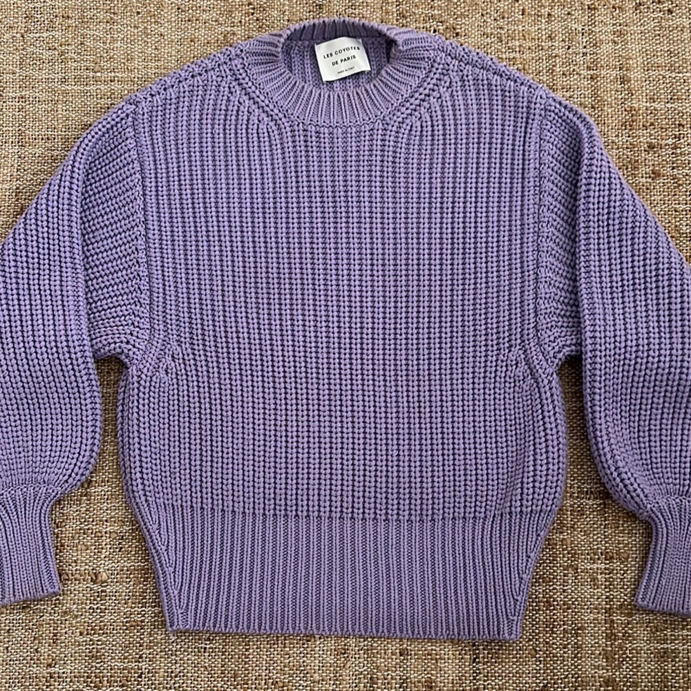 Les Coyotes de Paris Purple Wool Knit Sweater